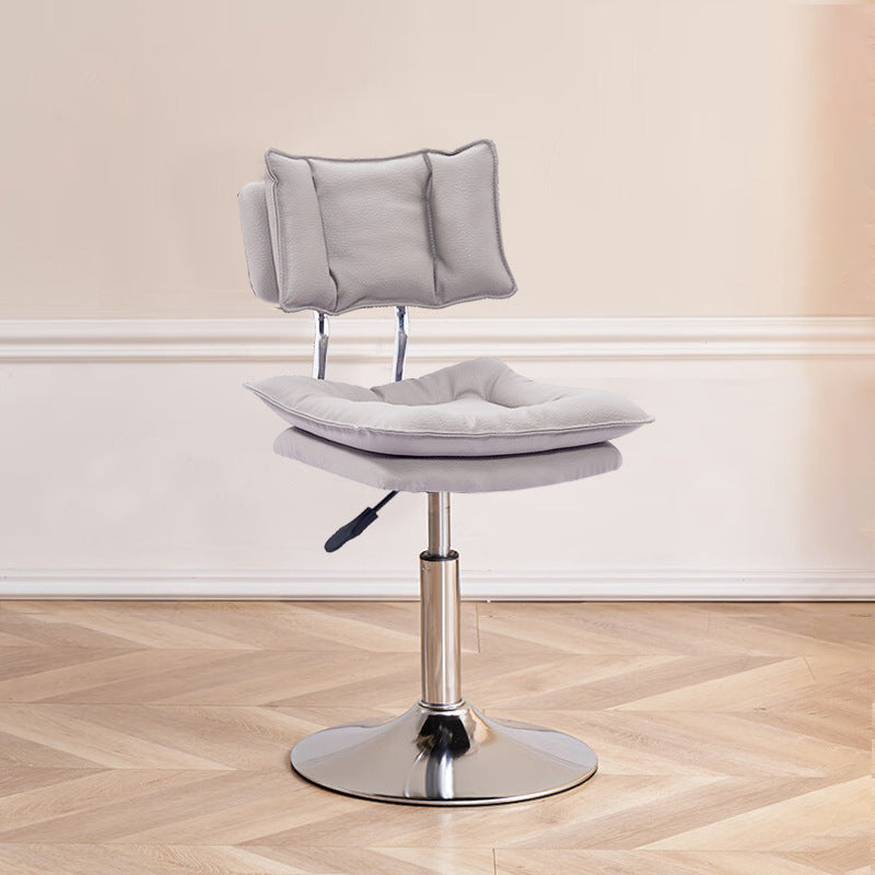 Modern Leather Adjustable Swivel Bar Stool