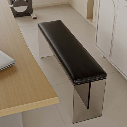 Minimalist Acrylic Leather Upholstered Bench