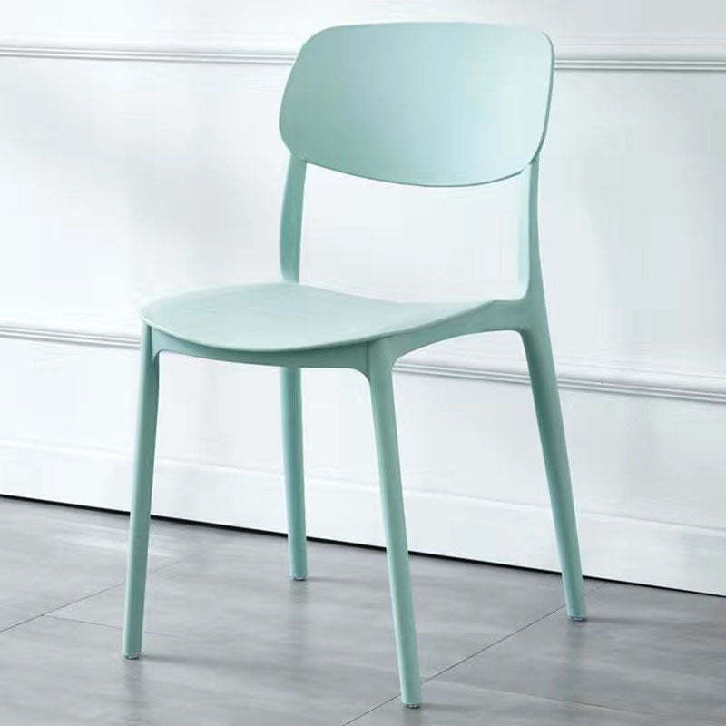 Scandinavian Macaron Plastic Stackable Dining Chair
