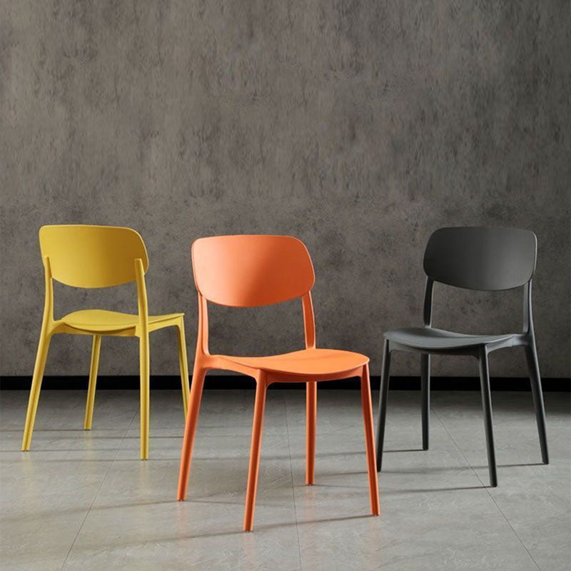 Scandinavian Macaron Plastic Stackable Dining Chair