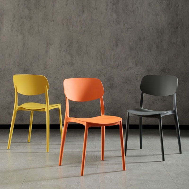 Scandinavian Macaron Plastic Stackable Dining Chair