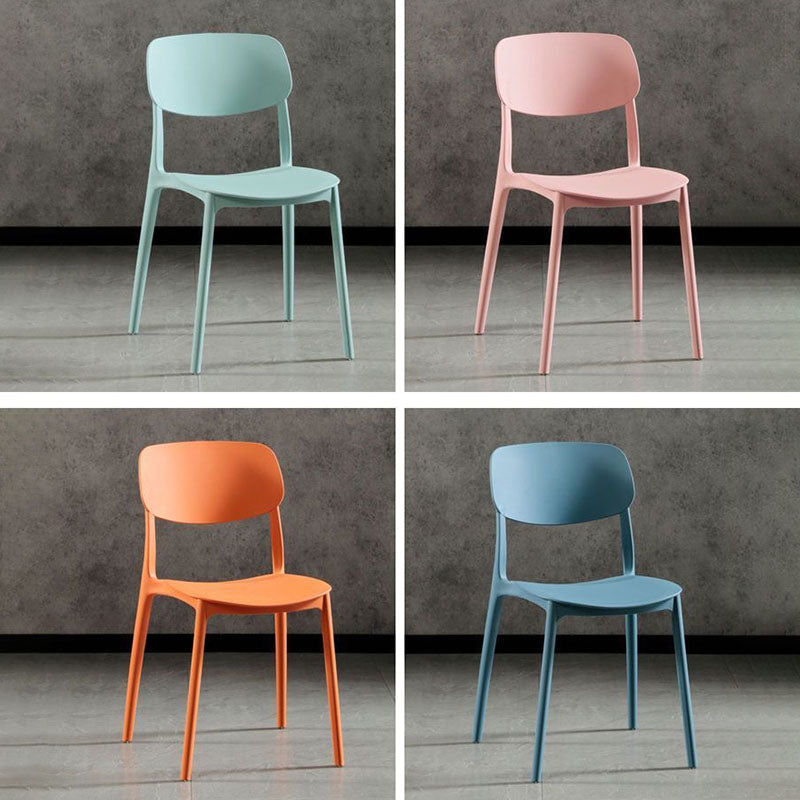 Scandinavian Macaron Plastic Stackable Dining Chair