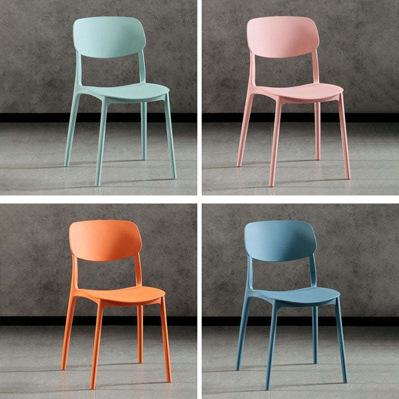 Scandinavian Macaron Plastic Stackable Dining Chair