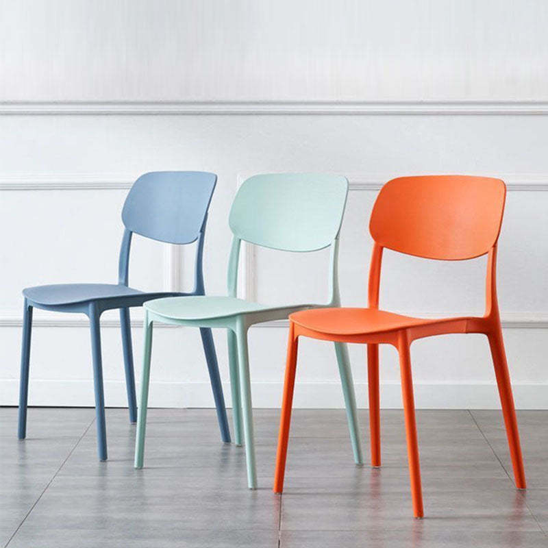 Scandinavian Macaron Plastic Stackable Dining Chair