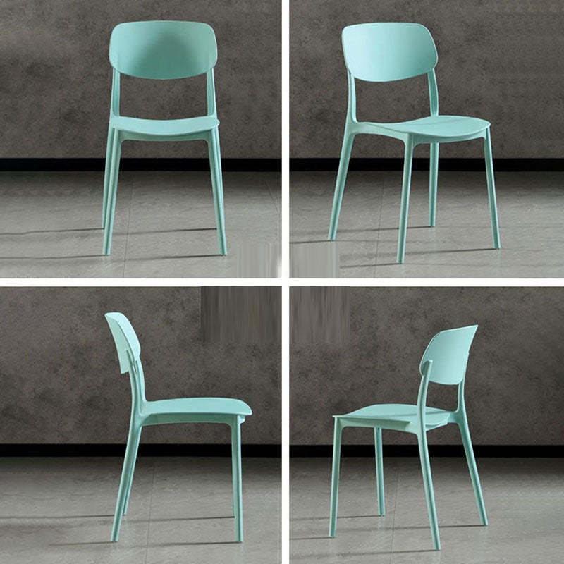 Scandinavian Macaron Plastic Stackable Dining Chair