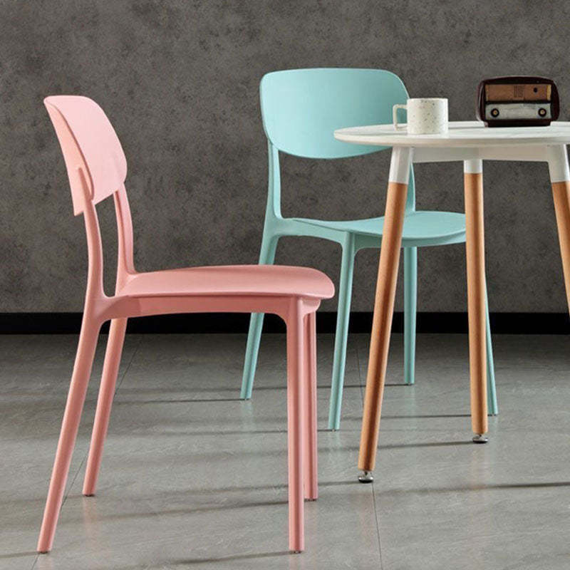 Scandinavian Macaron Plastic Stackable Dining Chair