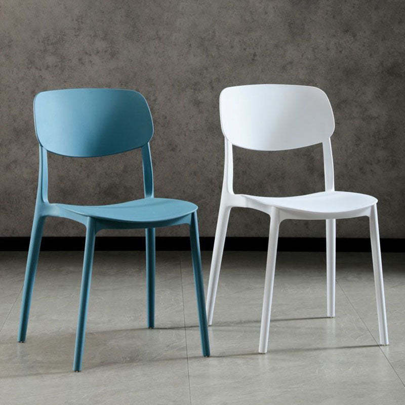 Scandinavian Macaron Plastic Stackable Dining Chair