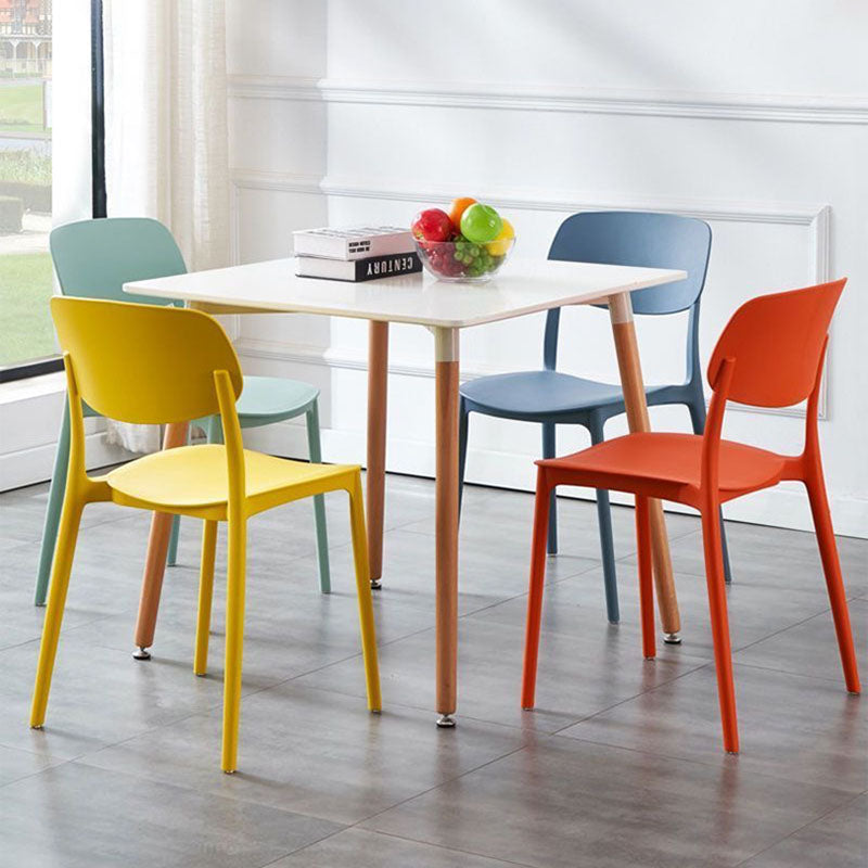 Scandinavian Macaron Plastic Stackable Dining Chair