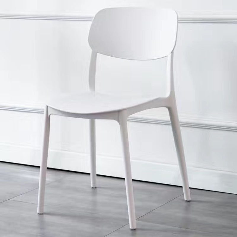 Scandinavian Macaron Plastic Stackable Dining Chair — Light Green