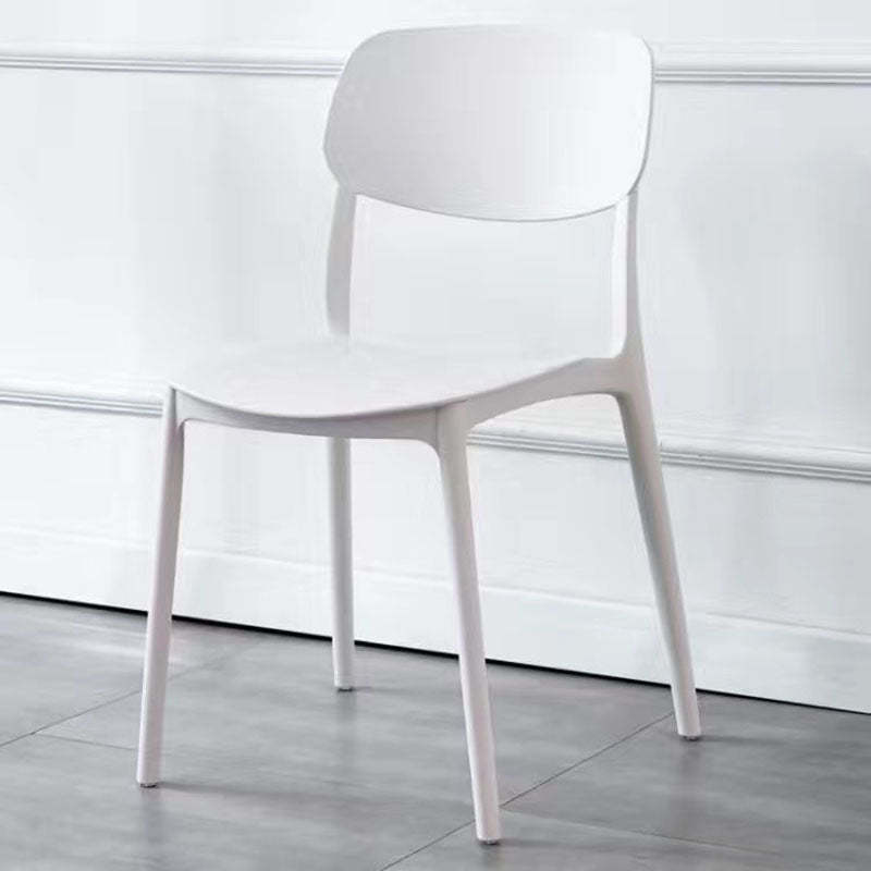Scandinavian Macaron Plastic Stackable Dining Chair — Light Green