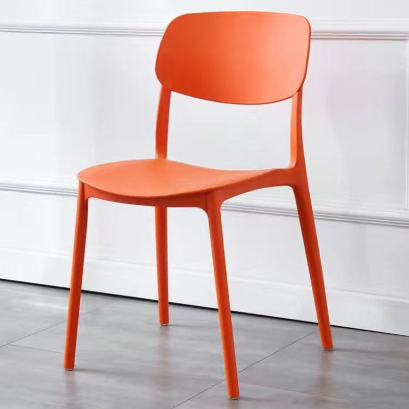 Scandinavian Macaron Plastic Stackable Dining Chair