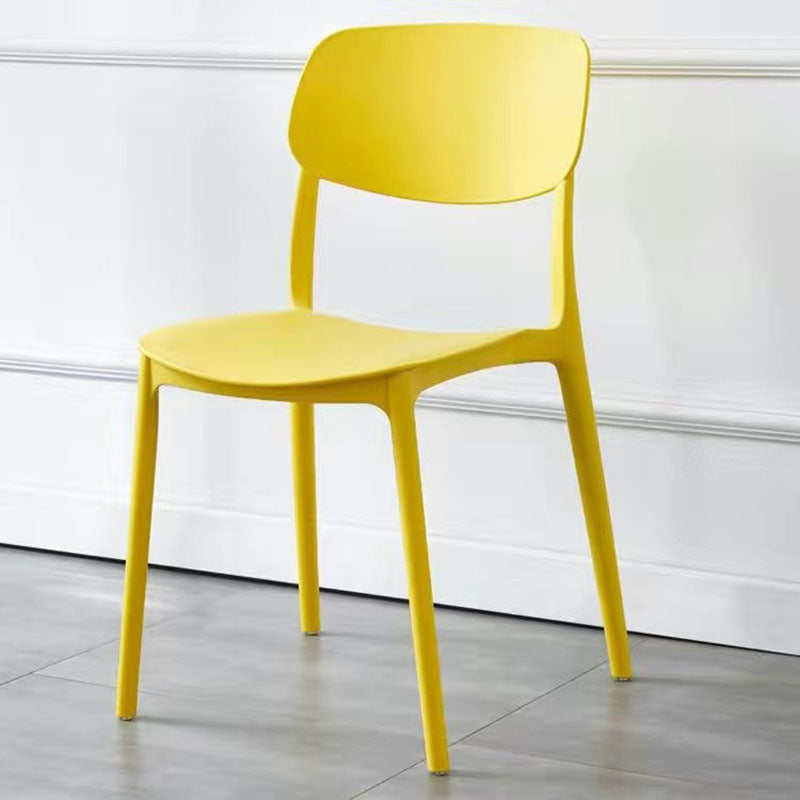 Scandinavian Macaron Plastic Stackable Dining Chair
