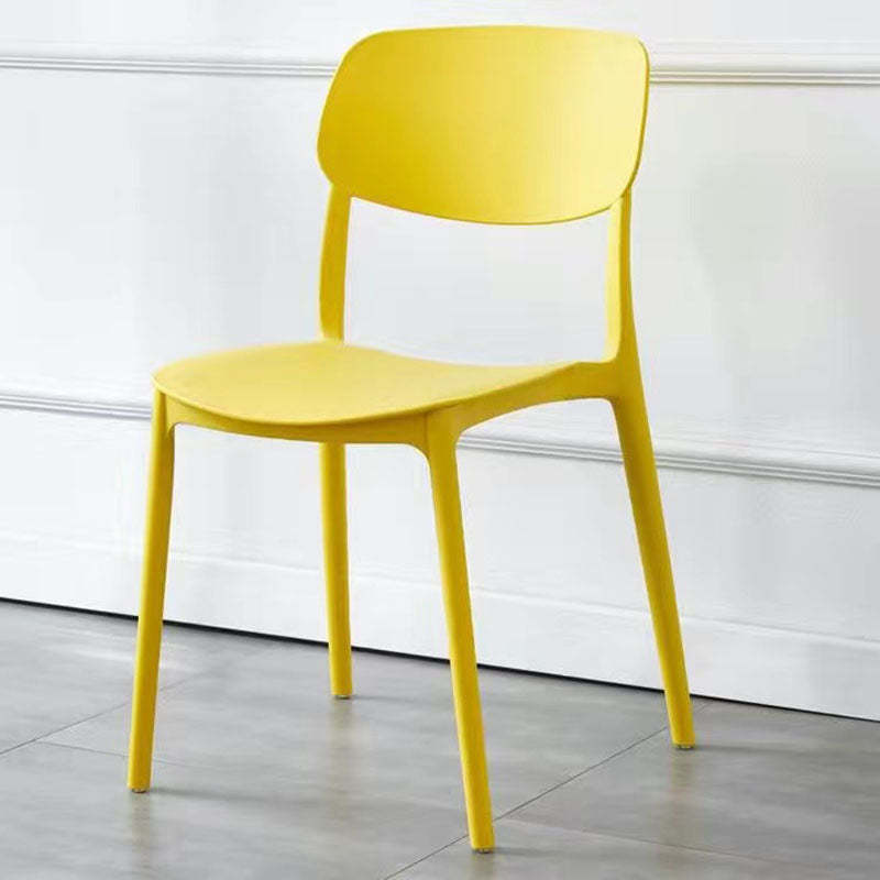Scandinavian Macaron Plastic Stackable Dining Chair
