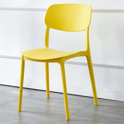 Scandinavian Macaron Plastic Stackable Dining Chair