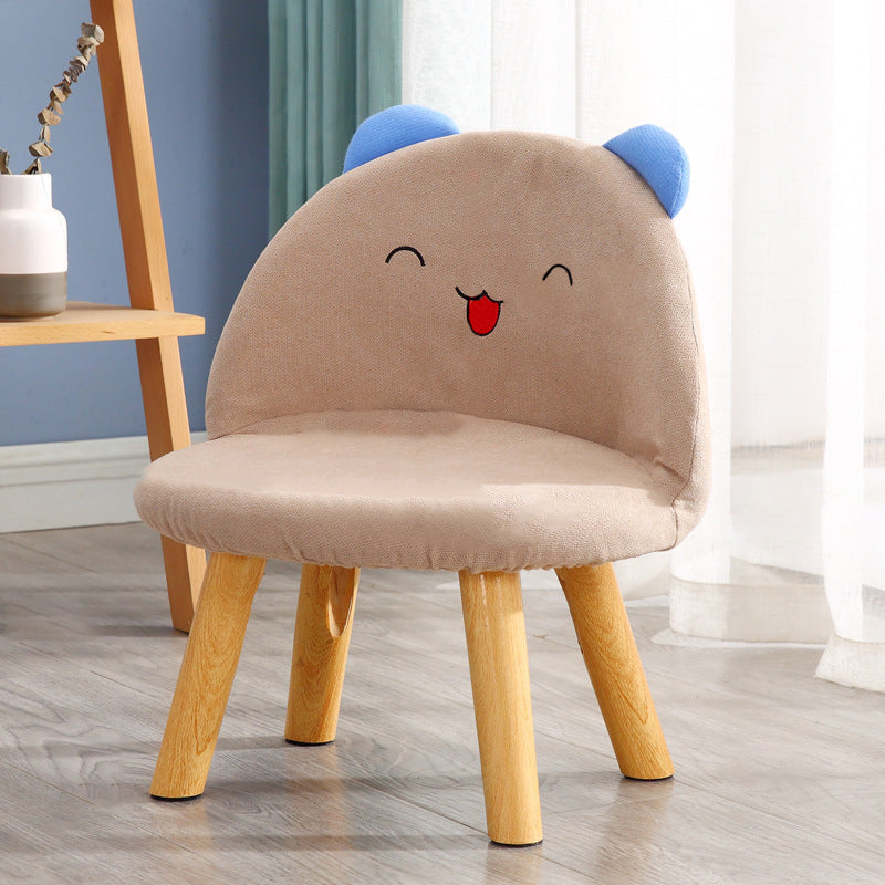 Contemporary Smiley Face Childlike Low Stool