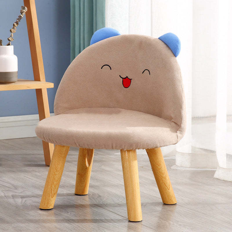 Contemporary Smiley Face Childlike Low Stool