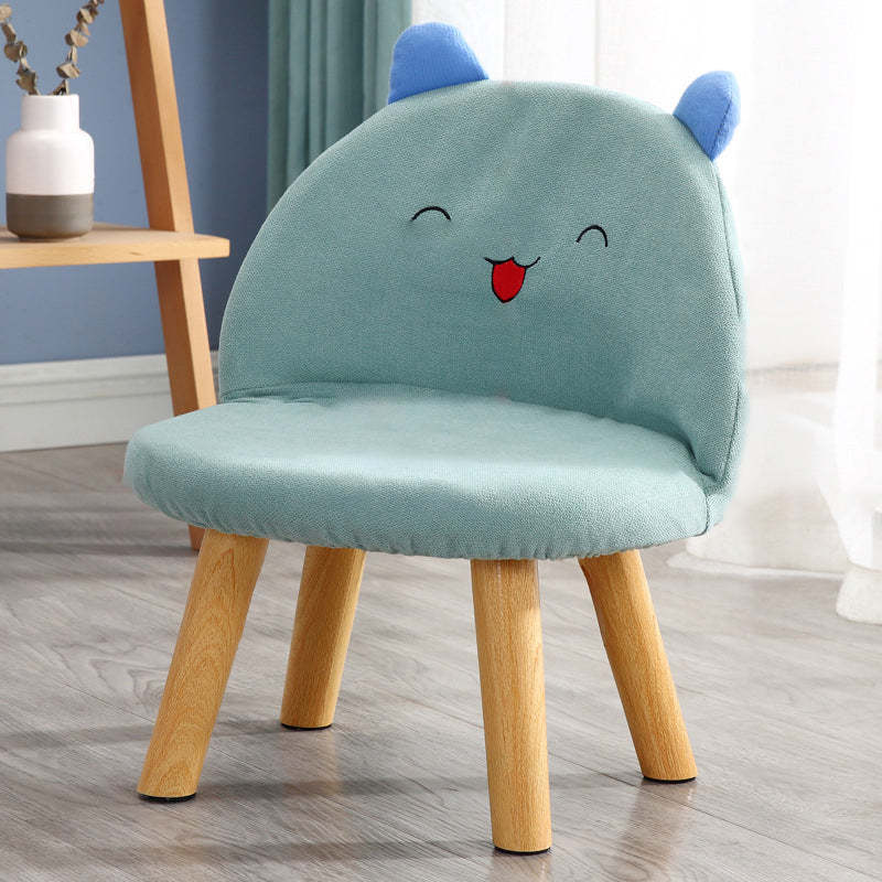 Contemporary Smiley Face Childlike Low Stool