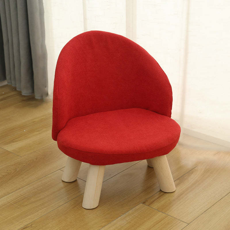 Lighom nordic leg upholstered wood low stools — Short