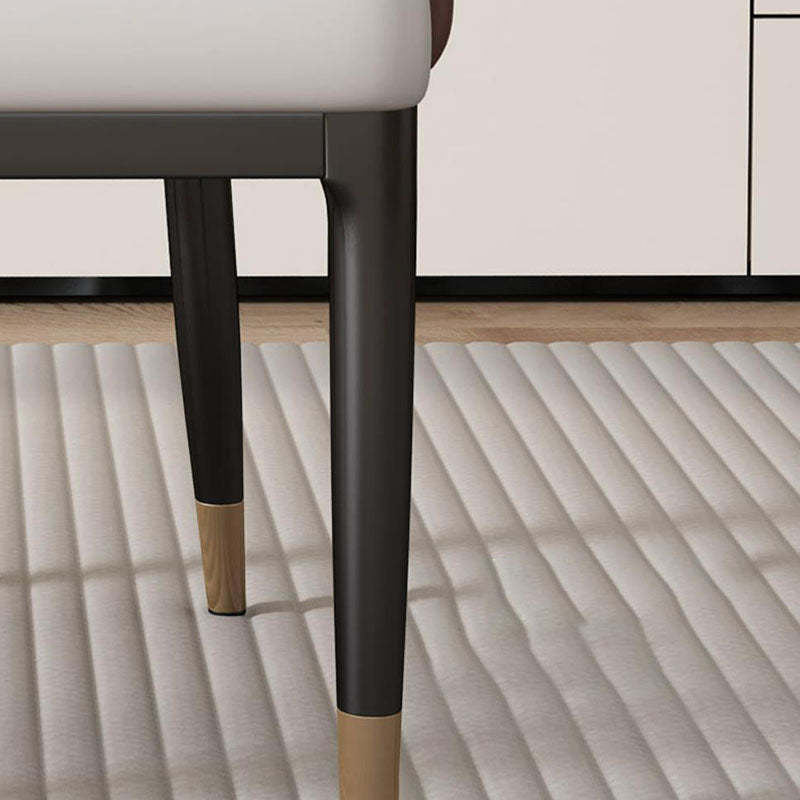 Contemporary Leather Iron Dining Chair