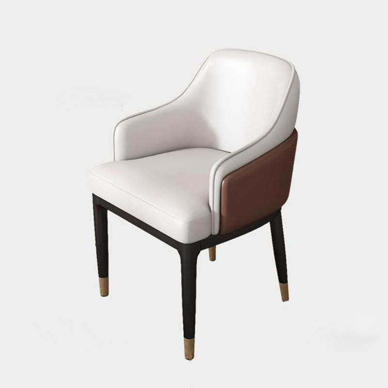 Contemporary Leather Iron Dining Chair