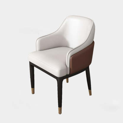 Contemporary Leather Iron Dining Chair