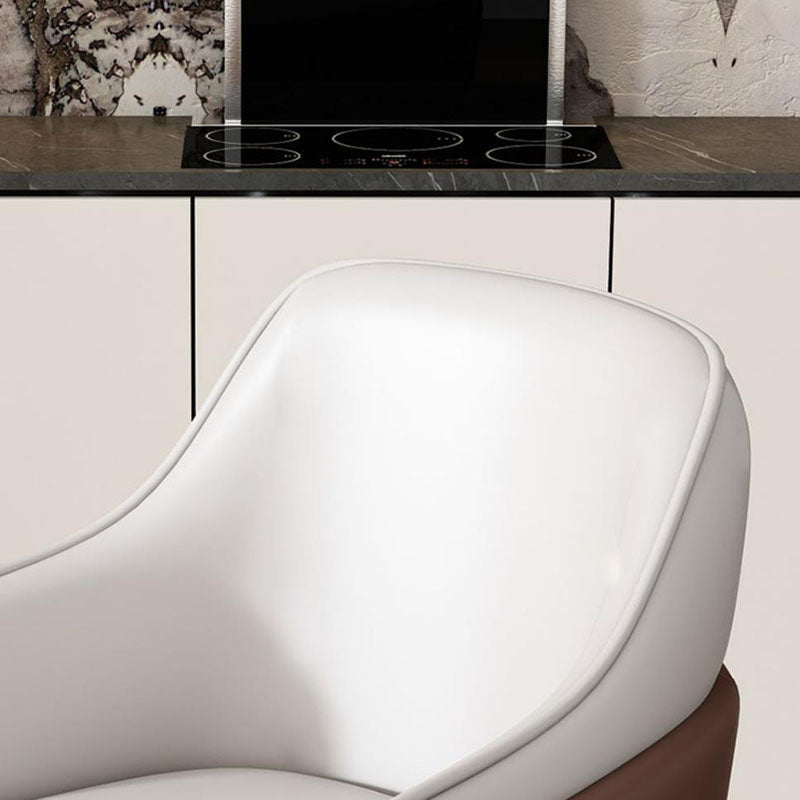 Contemporary Leather Iron Dining Chair