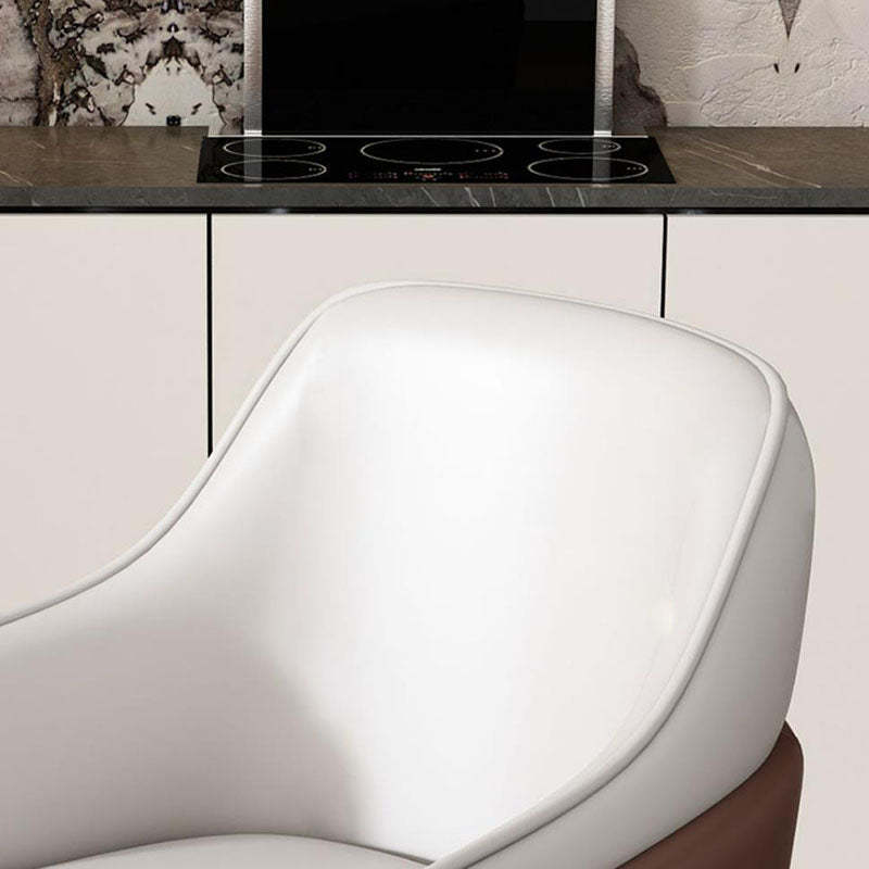 Contemporary Leather Iron Dining Chair