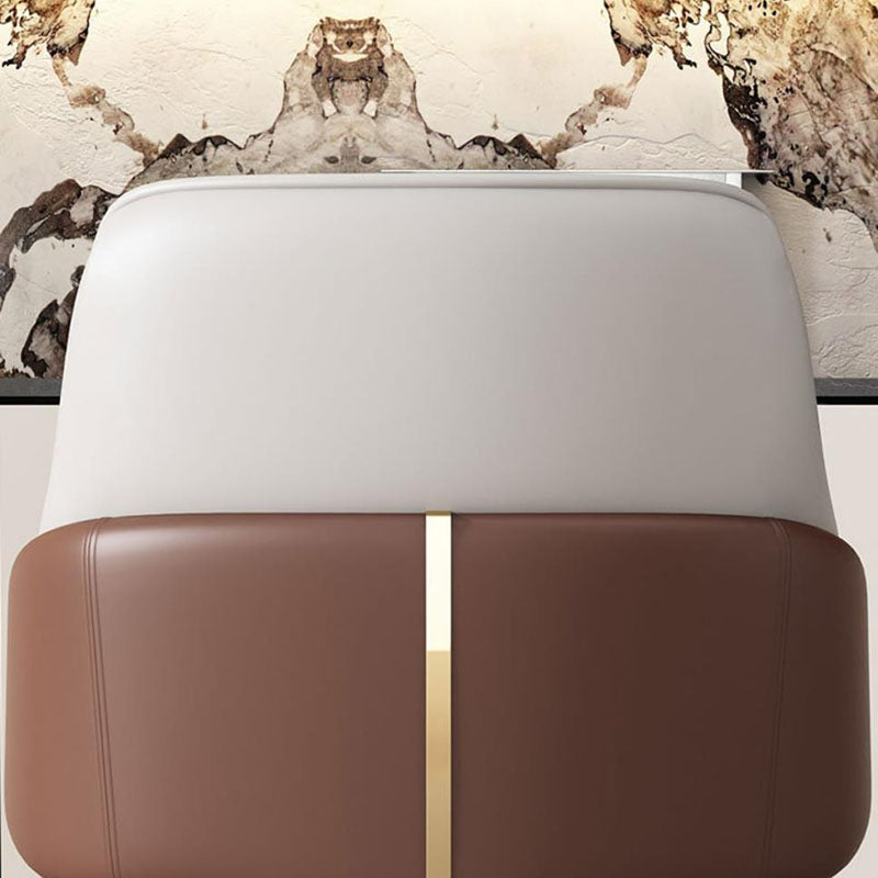 Contemporary Leather Iron Dining Chair
