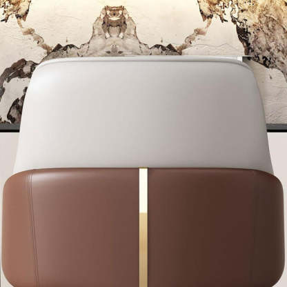 Contemporary Leather Iron Dining Chair