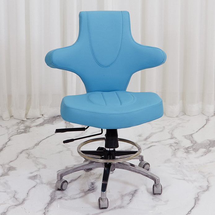 Contemporary PU Leather Swivel Wing Back Bar Stool