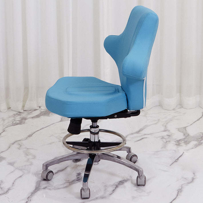 Contemporary PU Leather Swivel Wing Back Bar Stool
