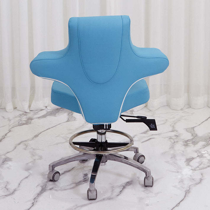 Contemporary PU Leather Swivel Wing Back Bar Stool
