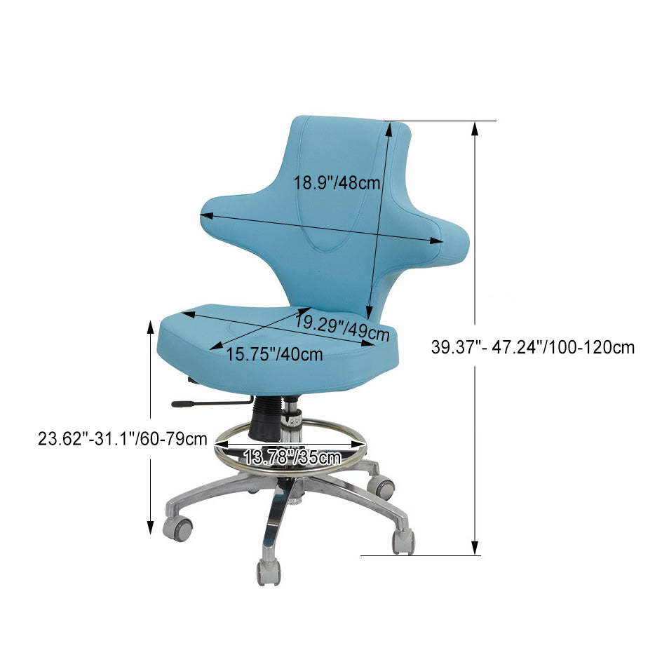 Contemporary PU Leather Swivel Wing Back Bar Stool