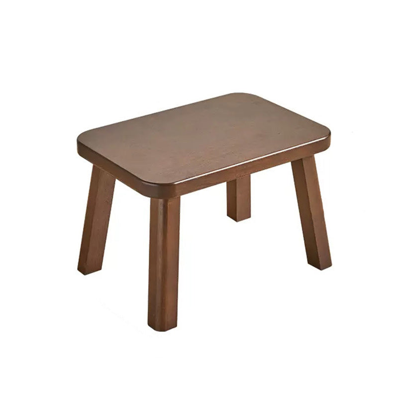 Vintage Leather Wood Low Stool