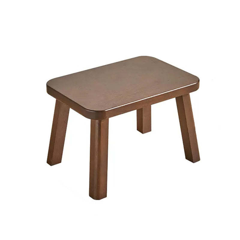 Vintage Leather Wood Low Stool