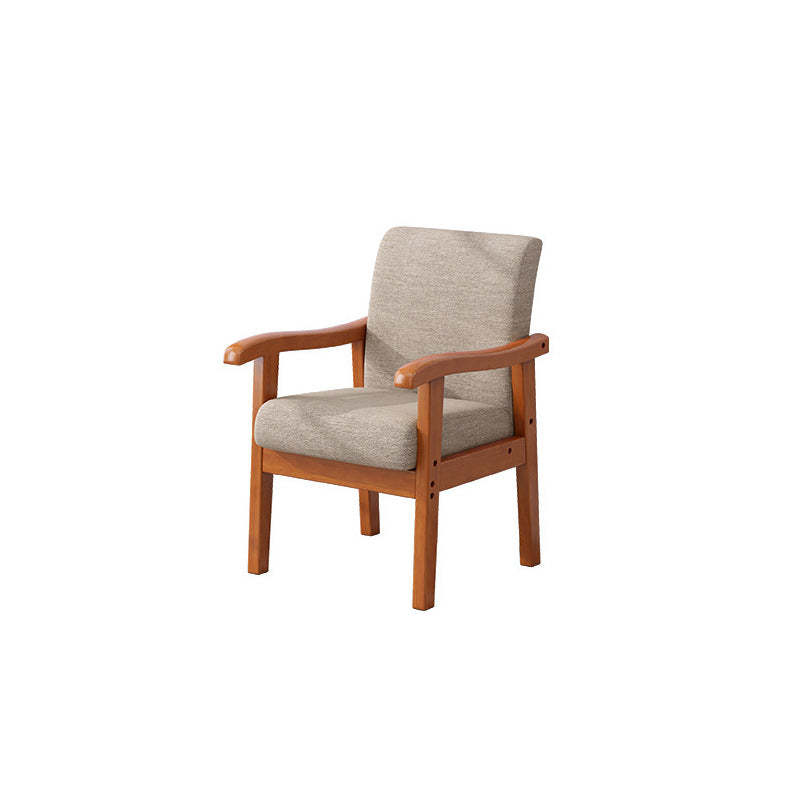 Vintage Fabric Wooden Frame Dining Chair
