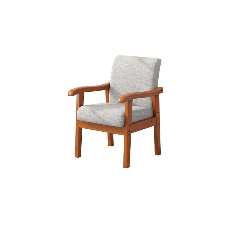 Vintage Fabric Wooden Frame Dining Chair