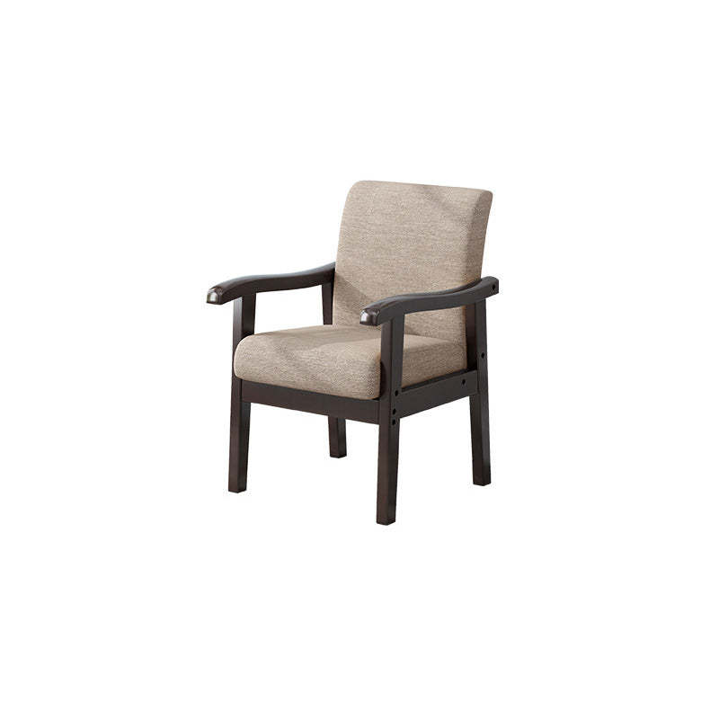 Vintage Fabric Wooden Frame Dining Chair