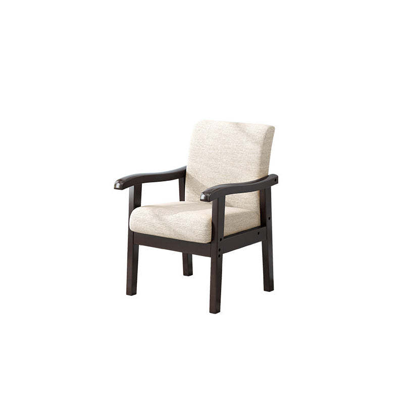 Vintage Fabric Wooden Frame Dining Chair
