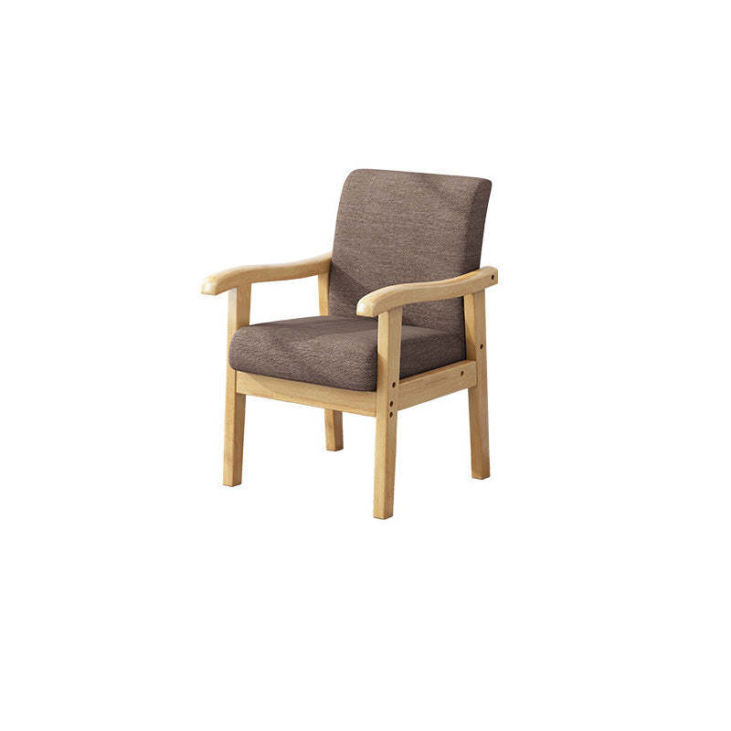 Vintage Fabric Wooden Frame Dining Chair