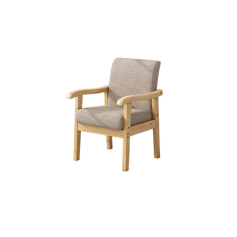 Vintage Fabric Wooden Frame Dining Chair