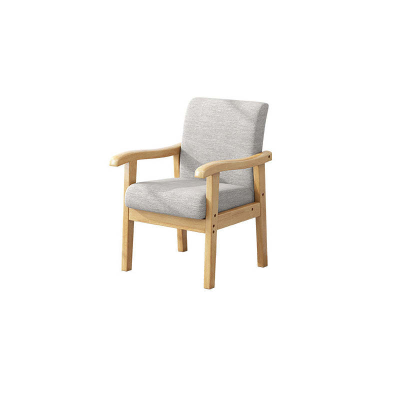 Vintage Fabric Wooden Frame Dining Chair