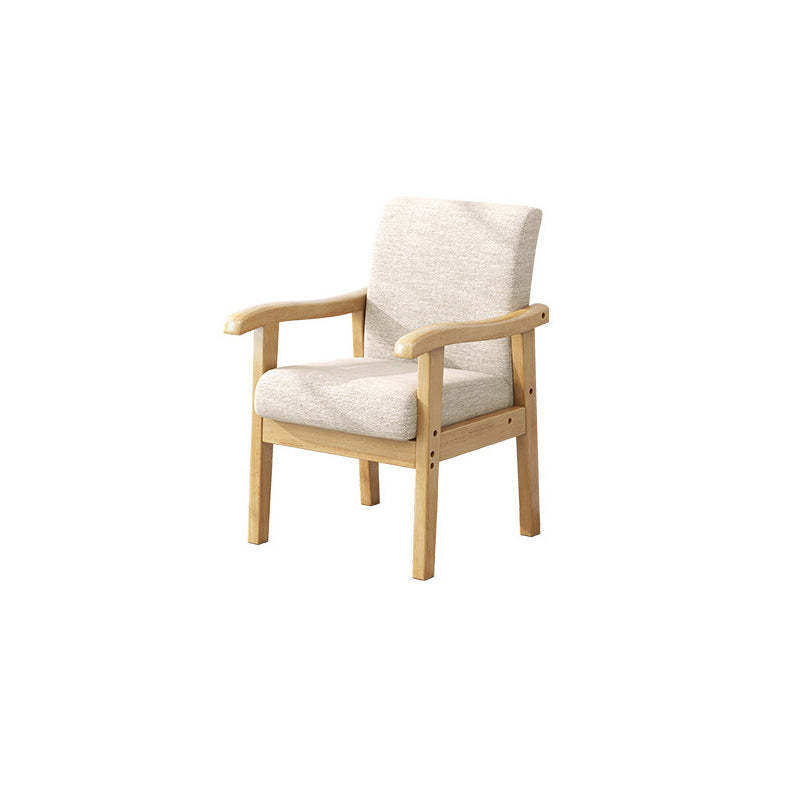 Vintage Fabric Wooden Frame Dining Chair
