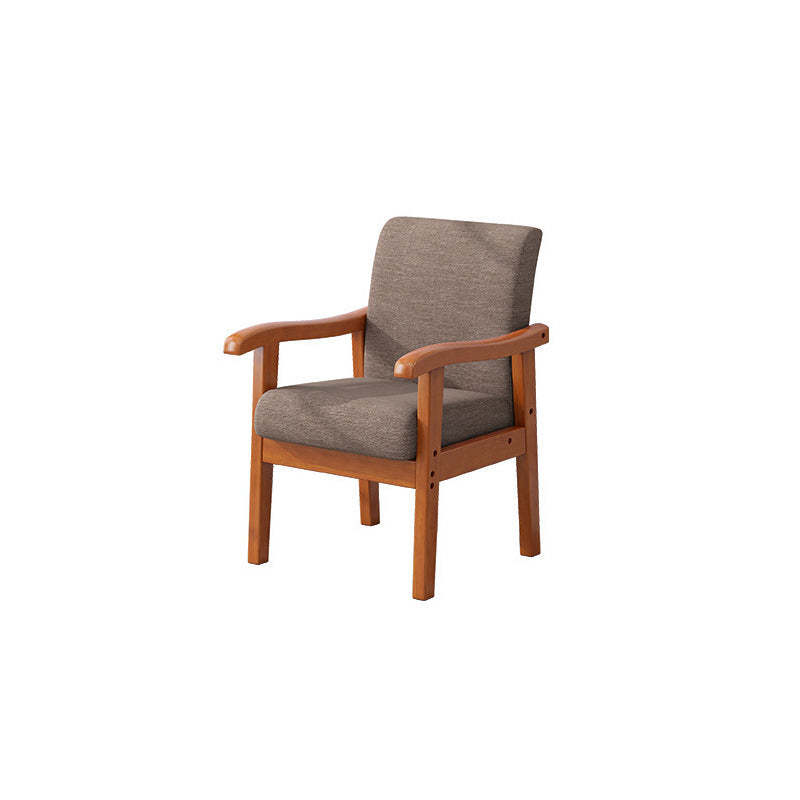 Vintage Fabric Wooden Frame Dining Chair
