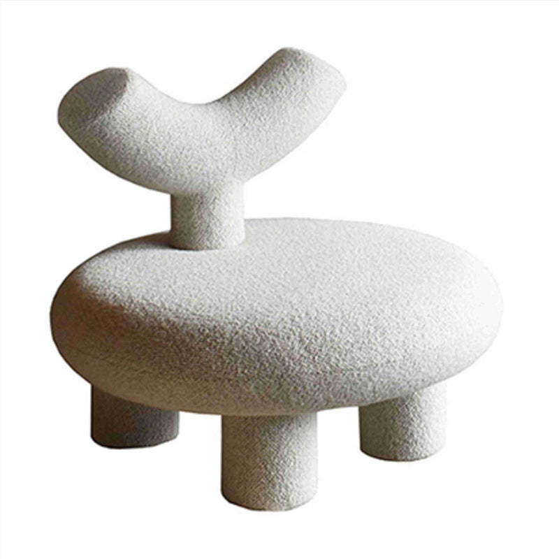 Nordic Velvet Y-Back Low Stool