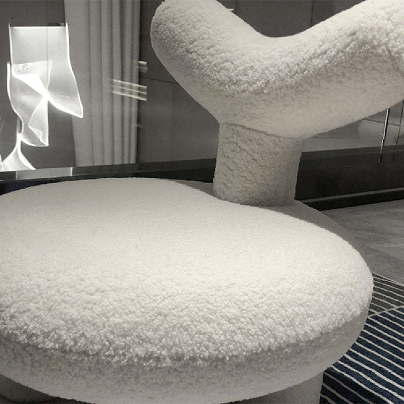 Nordic Velvet Y-Back Low Stool