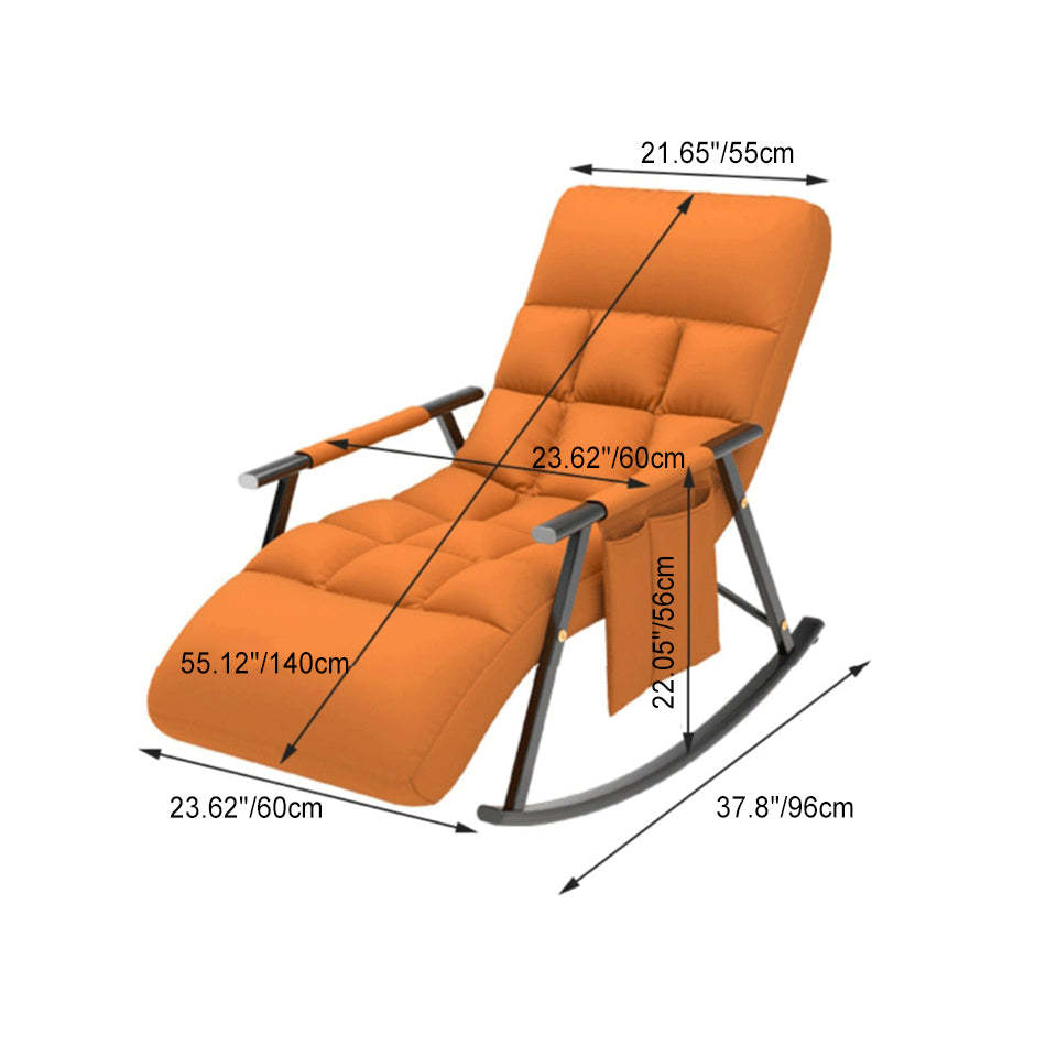 Nordic Fabric Metal Frame Rocking Chair