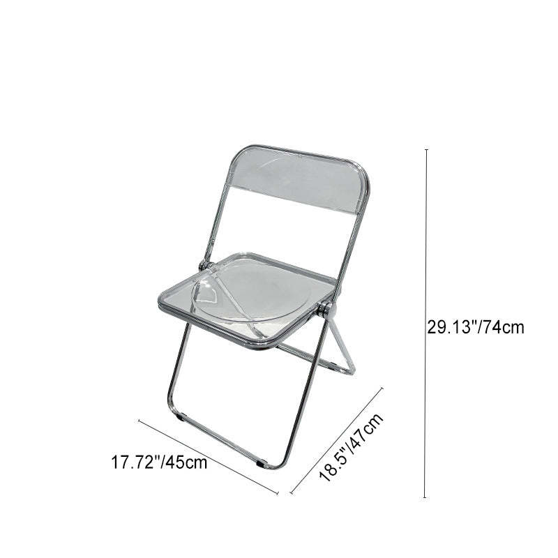 Scandinavian Acrylic Foldable Dining Chair — Blue