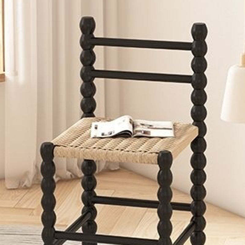 French Rope Woven Ladder Back Dining Chair