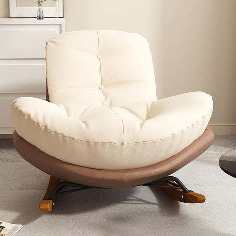 Nordic Arc Velvet Upholstered Rocking Chair